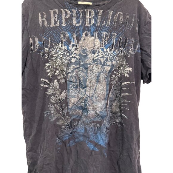 Vintage American Eagle Outfitters Graphic T-Shirt Men Small Blue Vintage Fit 100 - Picture 4 of 6